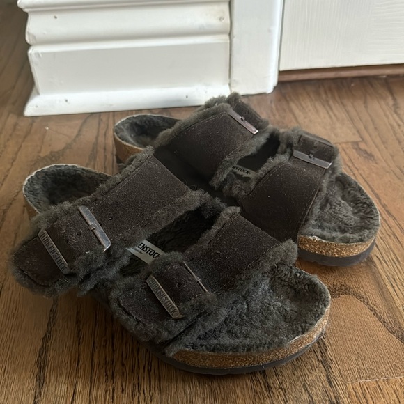 Birkenstock Size 39 Brown Sherpa - Picture 1 of 5